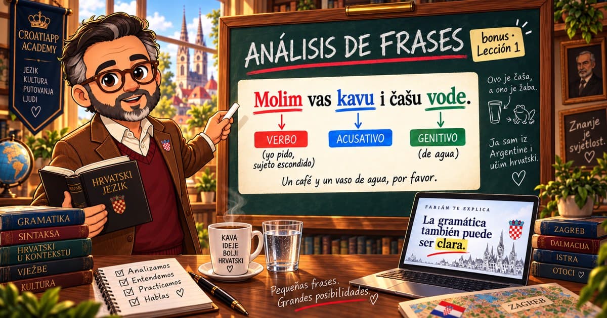 Análisis de frases en croata con Fabián · Lección 1