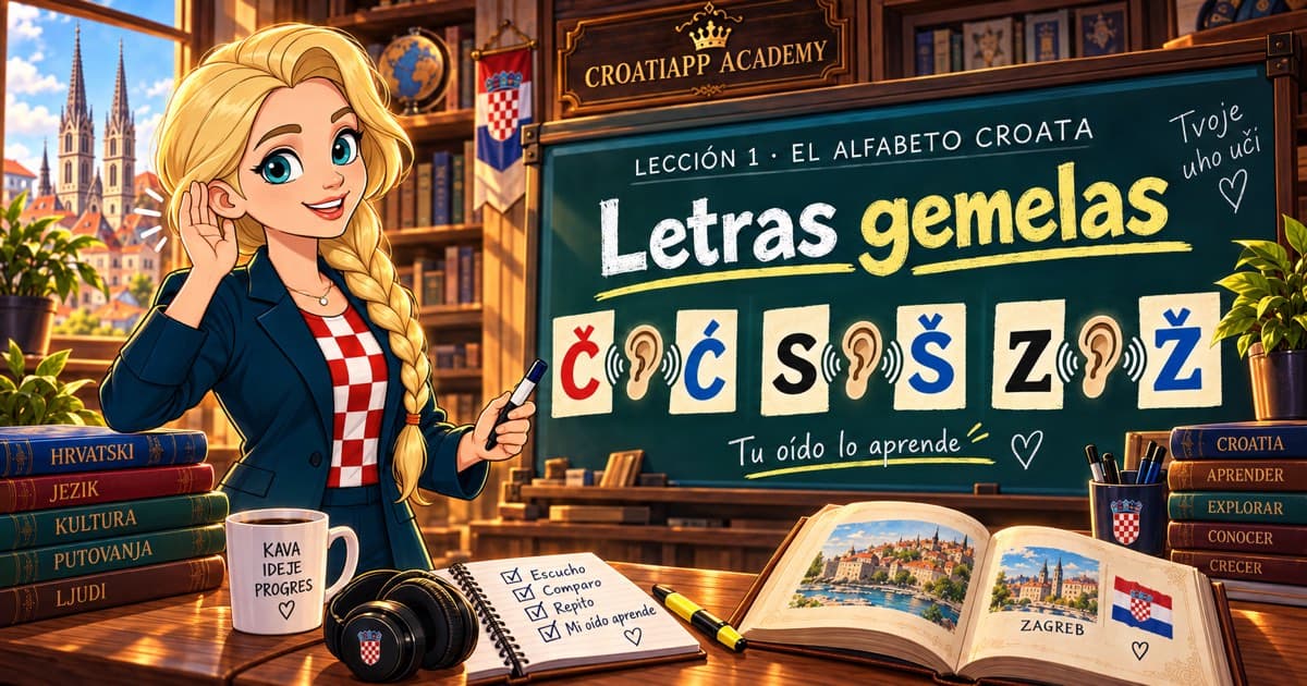 Č y Ć, S y Š, Z y Ž: las letras gemelas del croata · Lección 1