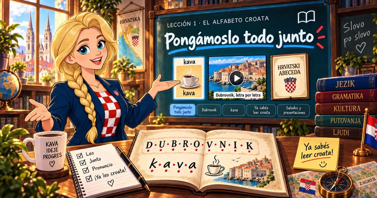 Ya sabés leer croata: todo el alfabeto junto · Lección 1