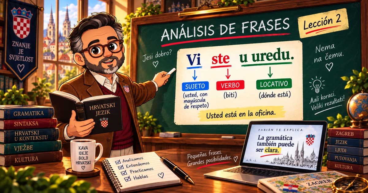 Análisis de frases en croata con Fabián · Lección 2