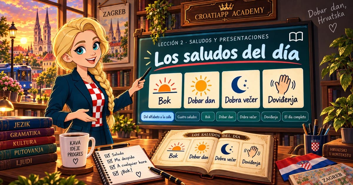 Los saludos del día en croata: bok, dobar dan, dobra večer