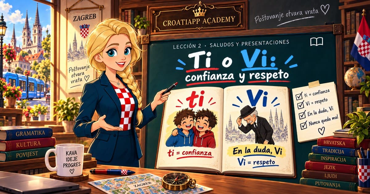 Ti o Vi: tú y usted en croata · Lección 2