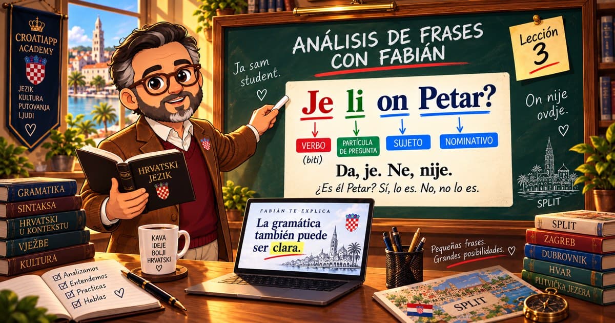 Análisis de frases en croata con Fabián · Lección 3