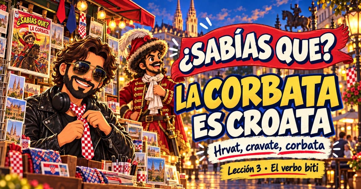 La corbata es croata: Hrvat, cravate, corbata · Lección 3