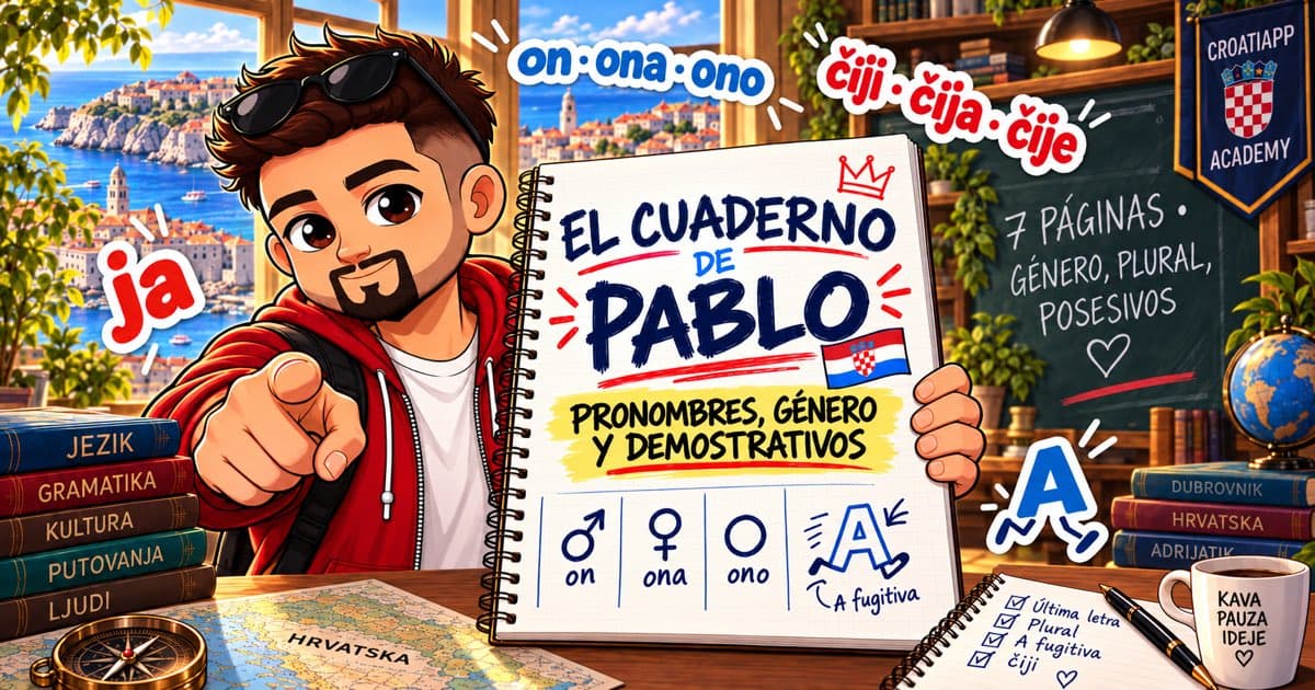 Género, plural y posesivos: Cuaderno de Pablo · Lección 4
