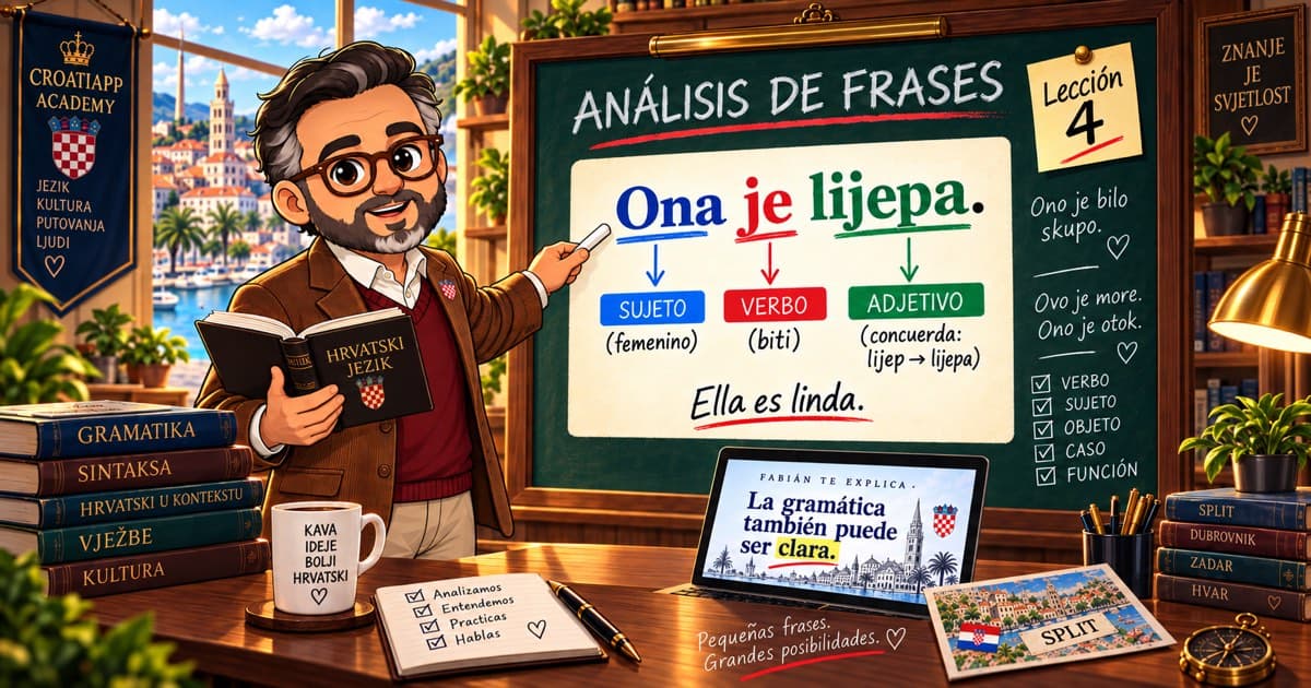 Análisis de frases en croata con Fabián · Lección 4