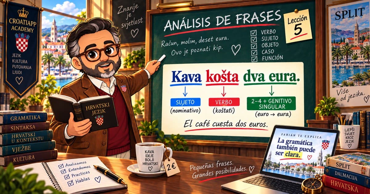 Análisis de frases en croata con Fabián · Lección 5