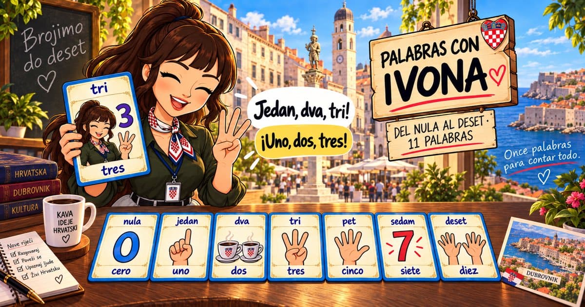 Juego: emparejá los números en croata · Lección 5