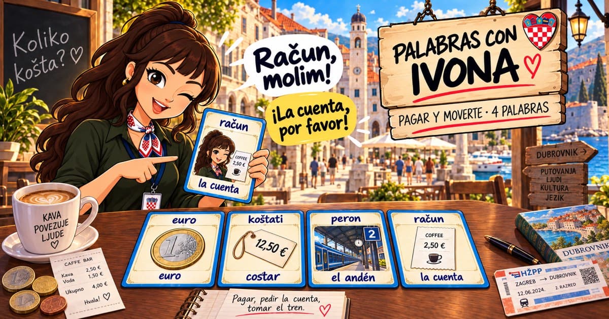 Euro, račun, koštati, peron: pagar y moverte en croata