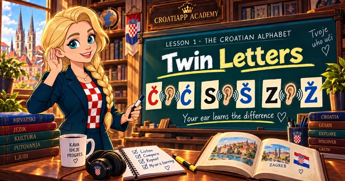 Č and Ć, S and Š, Z and Ž: Croatian twin letters · Lesson 1