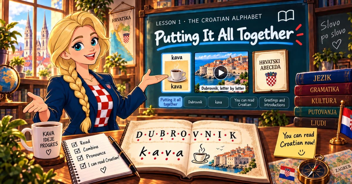 You can read Croatian now: the whole alphabet · Lesson 1