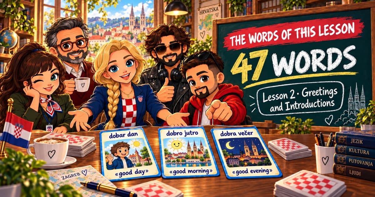 The 47 Croatian Words of Lesson 2 · Lesson 2