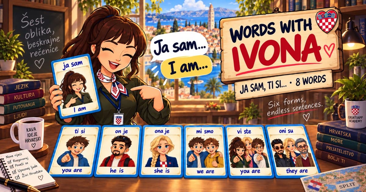 Ja sam, ti si, on je: conjugating biti · Lesson 3