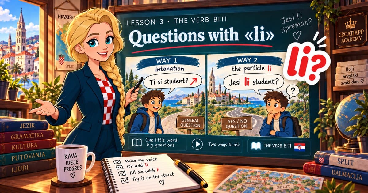 Asking questions in Croatian: intonation or the particle li