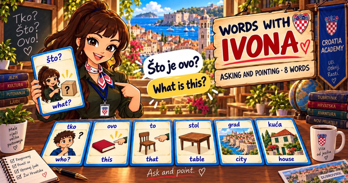 Tko, što, ovo, to: ask and point in Croatian · Lesson 4