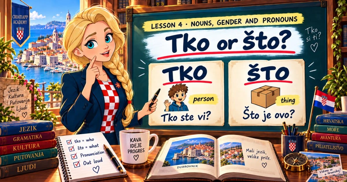 Tko or što: who and what in Croatian · Lesson 4
