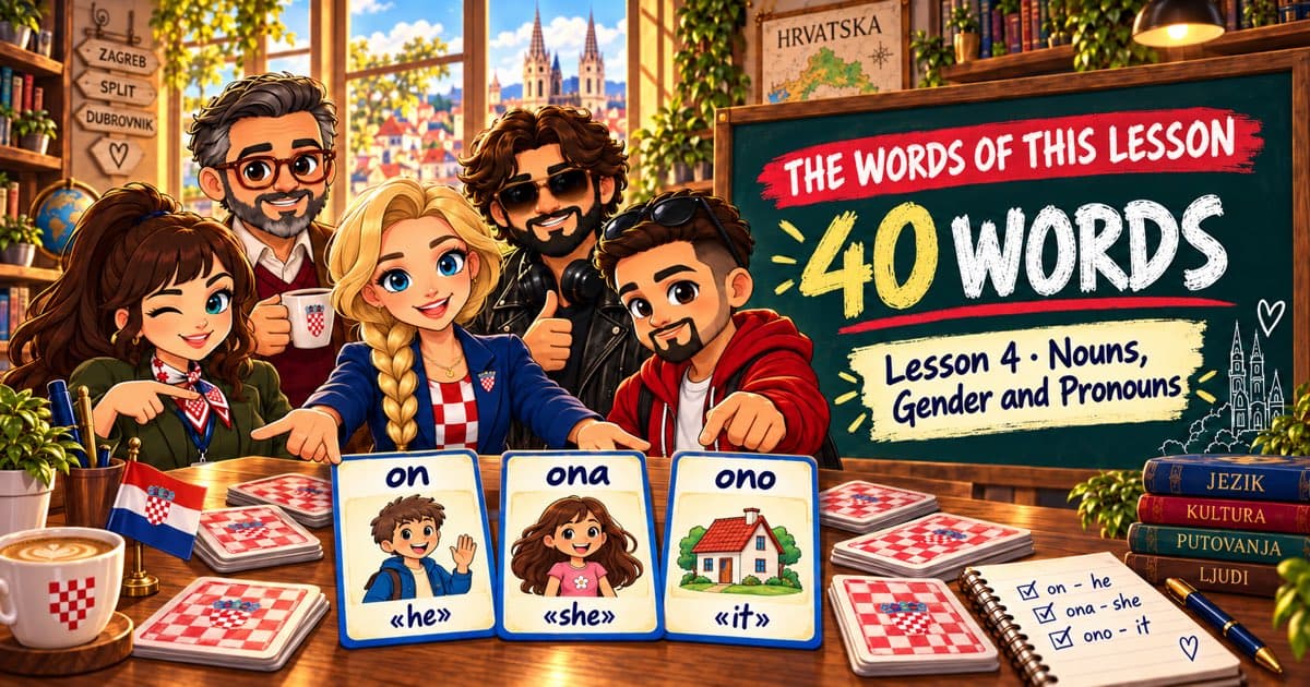 The 40 Croatian Words of Lesson 4 · Lesson 4