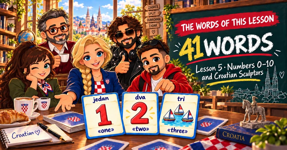 The 41 Croatian Words of Lesson 5 · Lesson 5