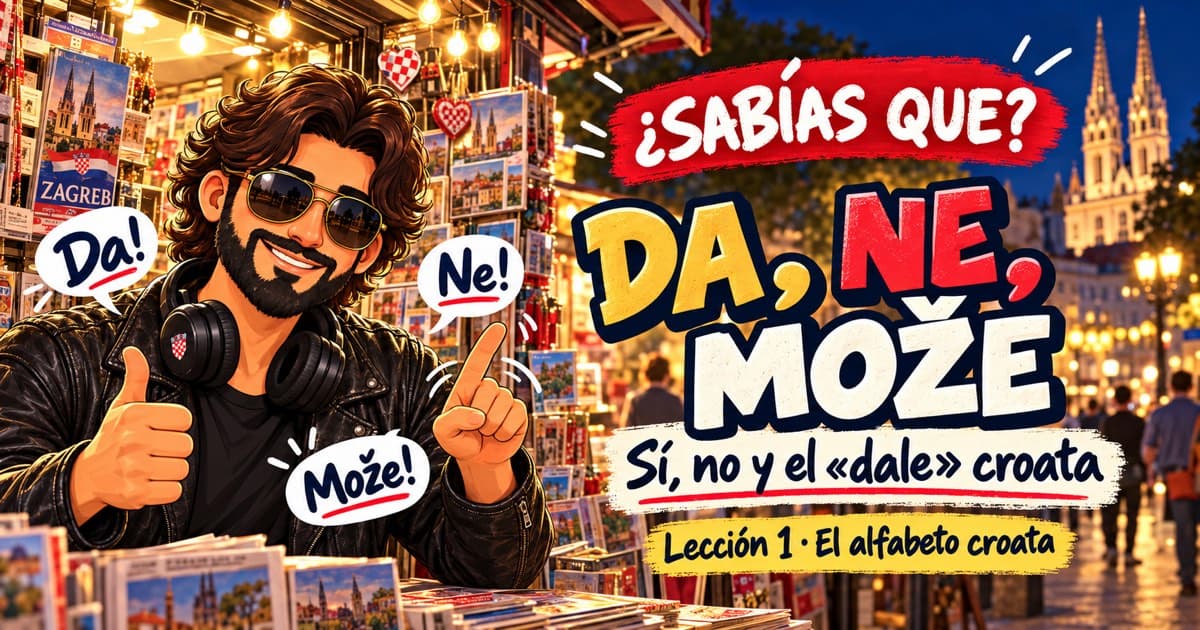 Da, ne, može: sí, no y el «dale» croata · Lección 1