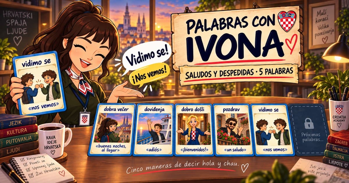 Juego: emparejá los saludos y despedidas en croata · Lección 2