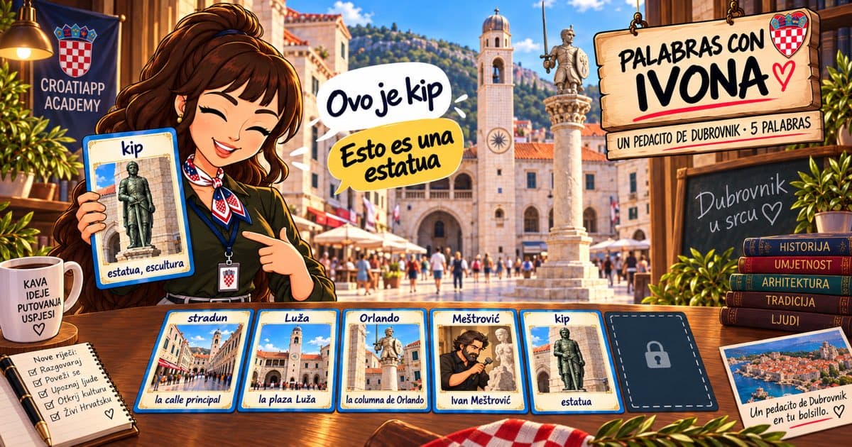 Kip, Stradun, Luža: un pedacito de Dubrovnik en croata