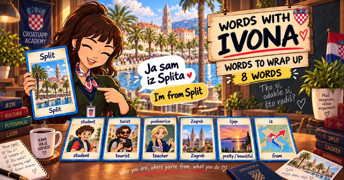 Student, turist, Zagreb: who you are in Croatian · Lesson 3